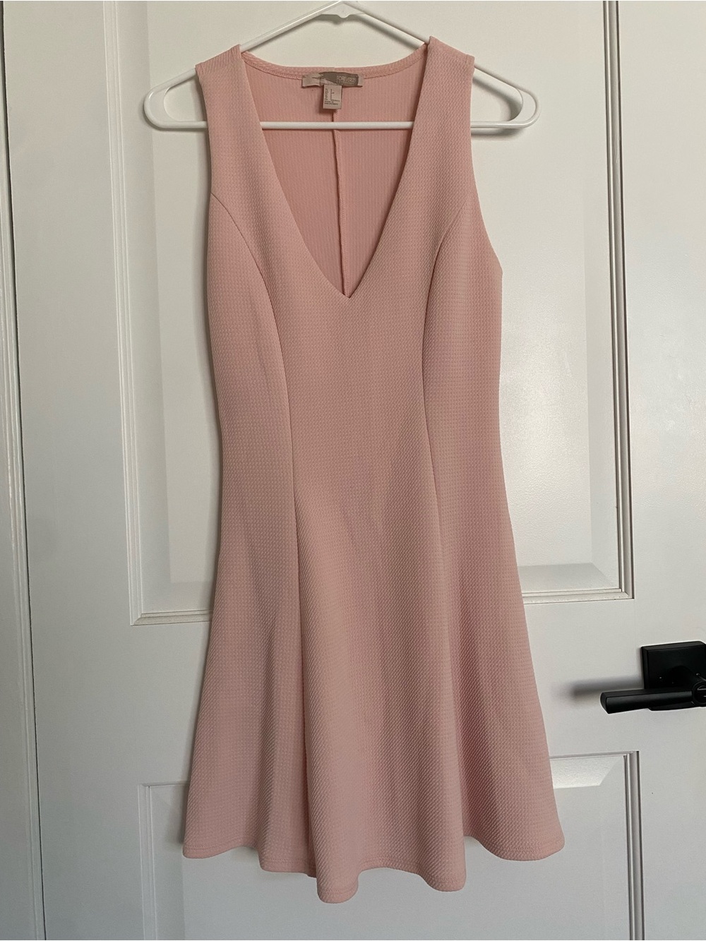 Forever 21 Blush Pink V-Neck Mini A-Line Dress